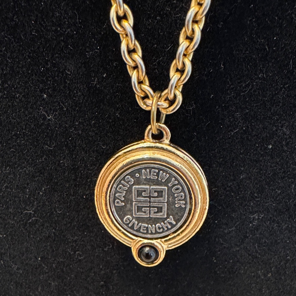 Givenchy Gold and Silver Medallion Necklace